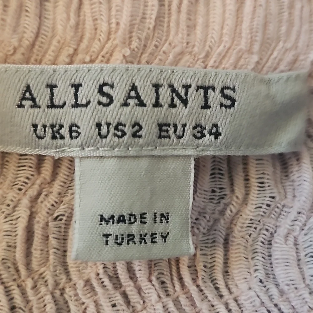 All Saints Blush Textured Shirt - Picture 2 of 10